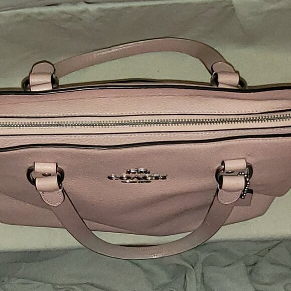 Coach Pink Pebbled Leather Bay Tote - Picture 6 of 13